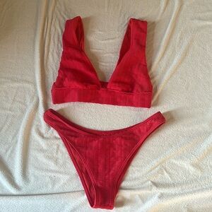 Billabong Wave Trip Bikini Set in Rad Red